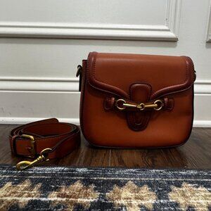 Saddle Brown Horse Bit Horsebit Crossbody Bag